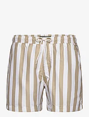 Clean Cut Copenhagen - Swim Shorts - badeshorts - khaki stripe - 0