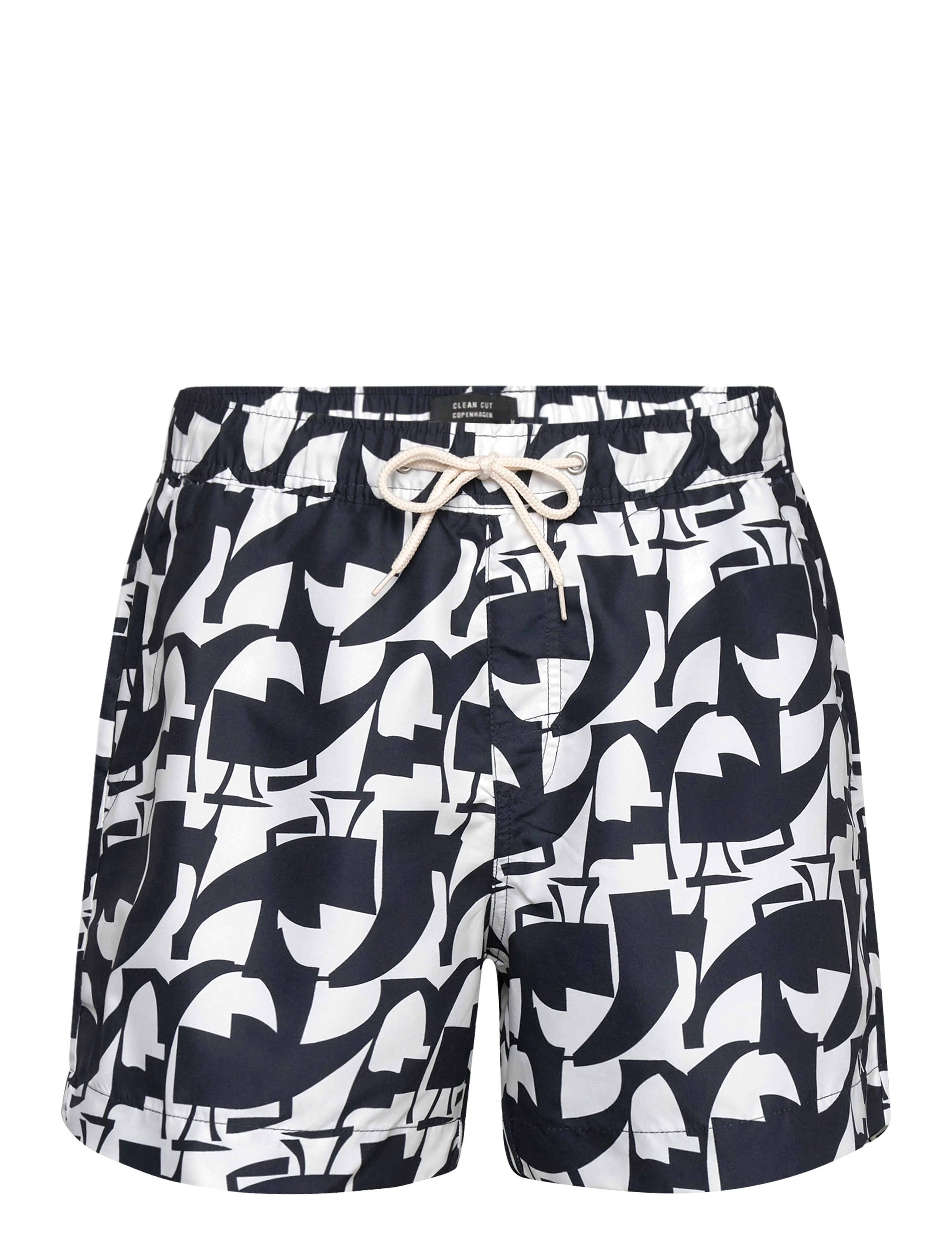 Clean Cut Copenhagen - Swim Shorts - laveste priser - navy / ecru graphic - 1