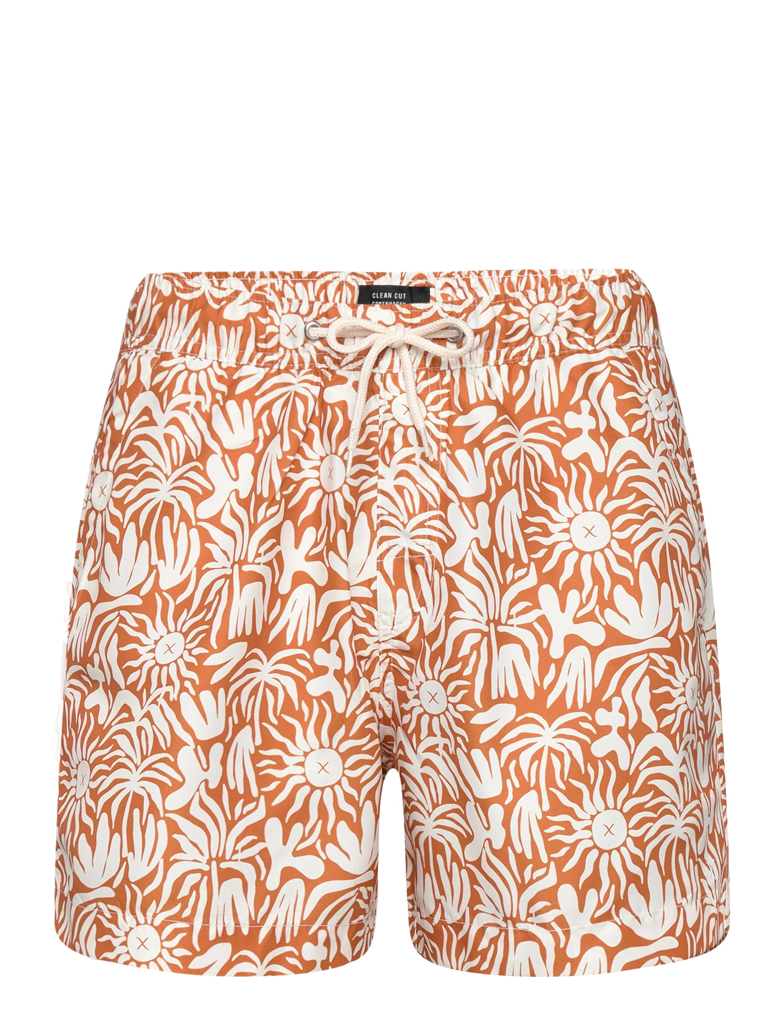 Clean Cut Copenhagen - Swim Shorts - laveste priser - orange / ecru flower - 1