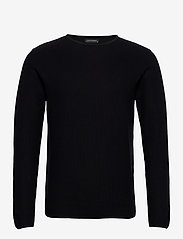 Clean Cut Copenhagen - Lauritz Crew Knit - knitted round necks - black - 0