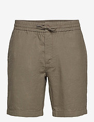 Clean Cut Copenhagen - Barcelona Cotton / Linen Shorts - leinen-shorts - dusty green - 0