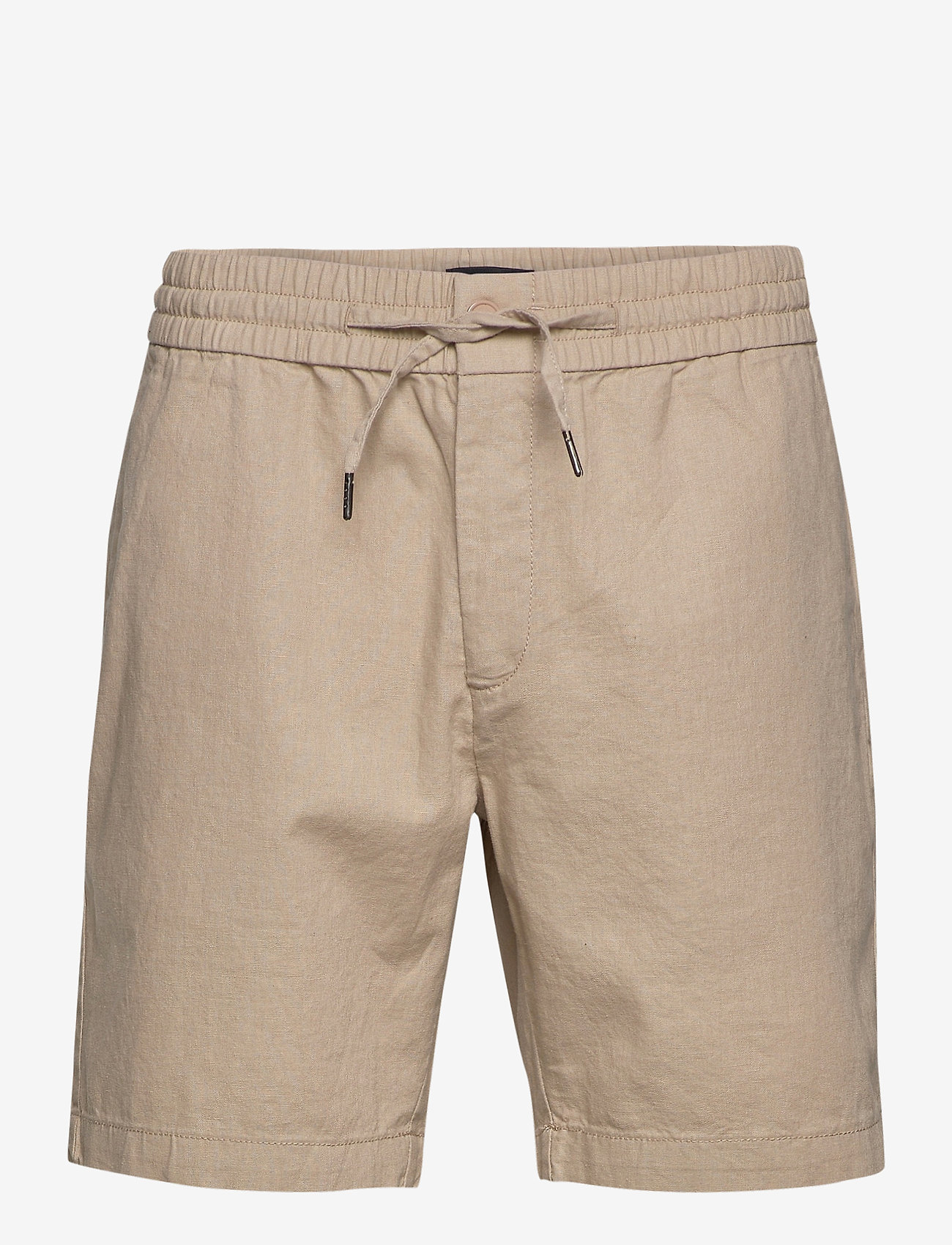 Clean Cut Copenhagen - Barcelona Cotton / Linen Shorts - linnen shorts - khaki - 1