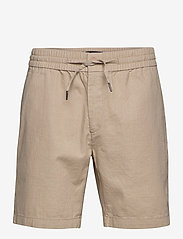Clean Cut Copenhagen - Barcelona Cotton / Linen Shorts - linnen shorts - khaki - 1