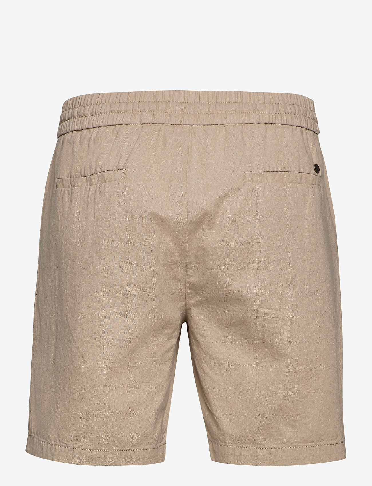 Clean Cut Copenhagen - Barcelona Cotton / Linen Shorts - linshorts - khaki - 1