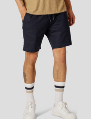 Clean Cut Copenhagen - Barcelona Cotton / Linen Shorts - leinen-shorts - navy - 2