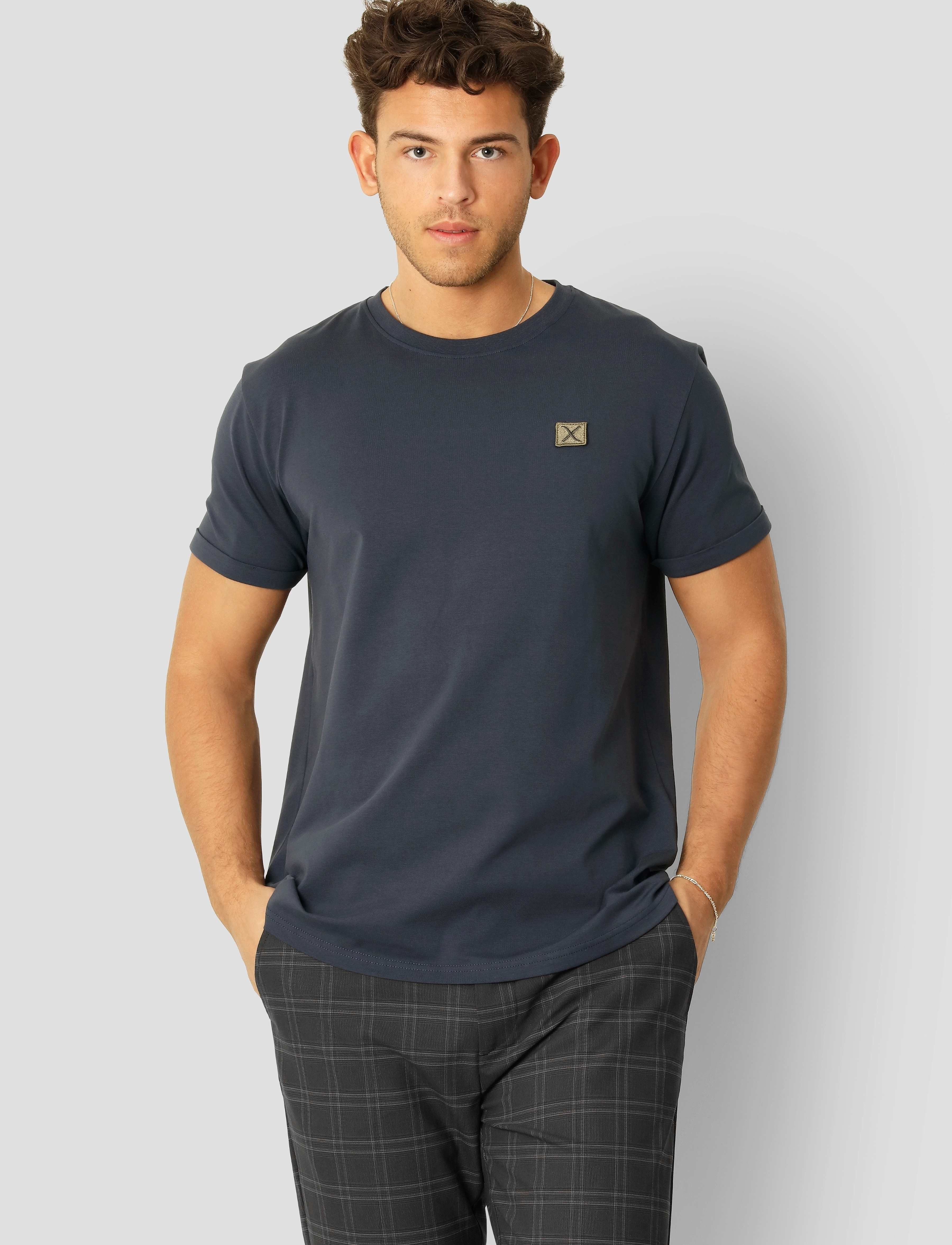Clean Cut Copenhagen Basic Organic T-Shirt, Mænd, Basic T-shirt, Blå, Str: L