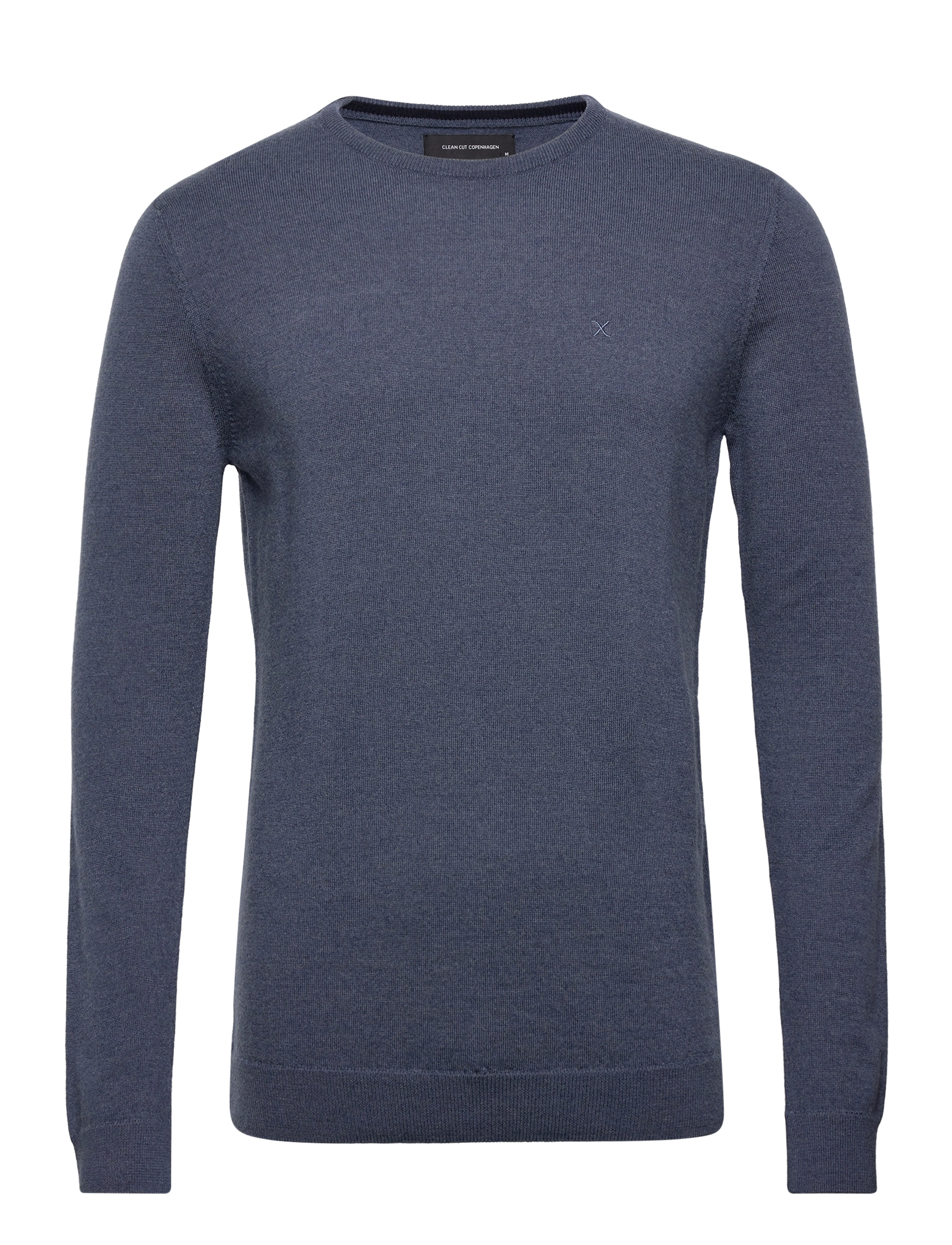 Clean Cut Copenhagen - Merino Wool Crew - blue melangé - 0