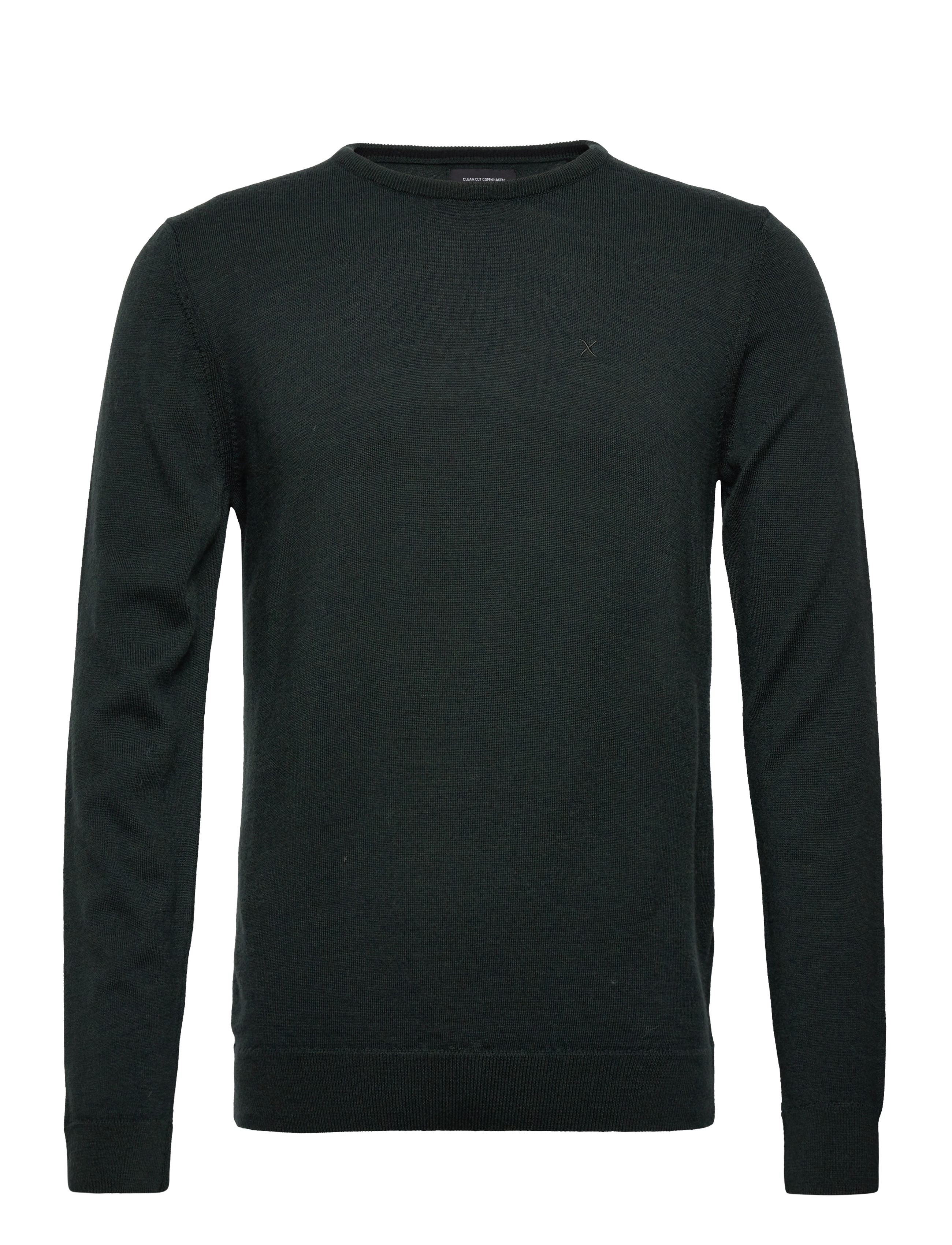 Clean Cut Copenhagen - Merino Wool Crew - bottle green - 0