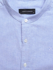 Clean Cut Copenhagen - Oxford Mao Stretch L/S - oxford shirts - light blue - 3