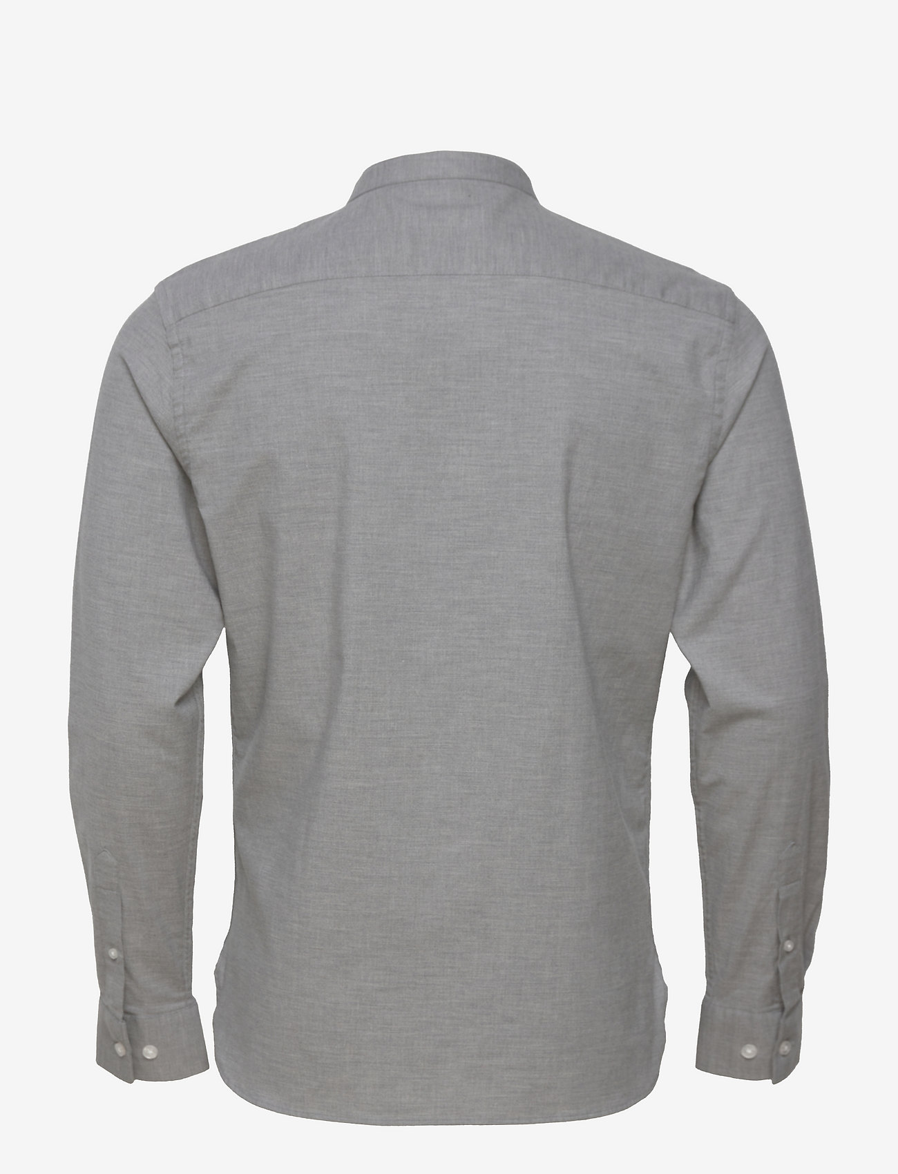 Clean Cut Copenhagen - Oxford Mao Stretch L/S - oxford shirts - light grey melangé - 1