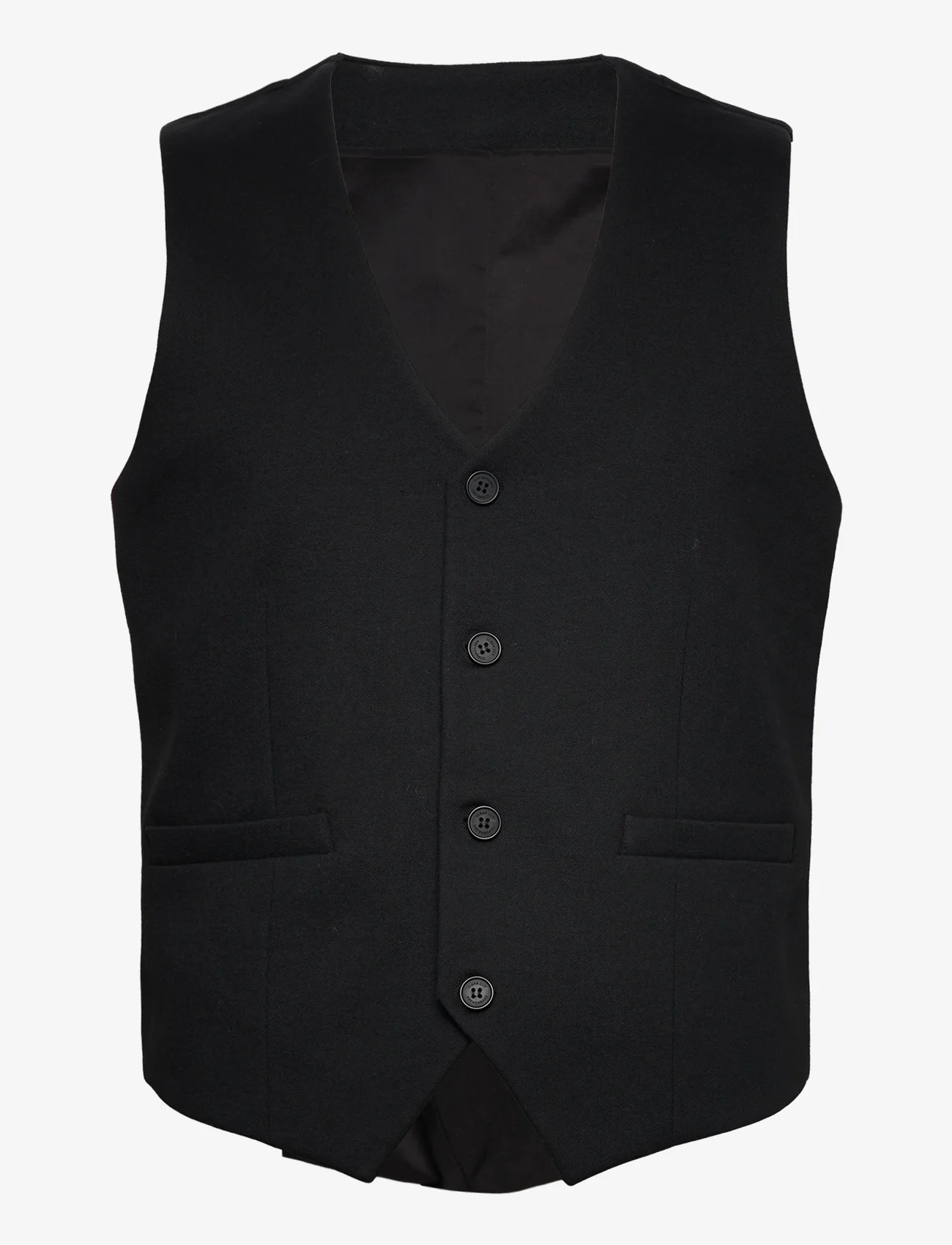 Clean Cut Copenhagen - Milano Jersey Waistcoat - veste - black - 0