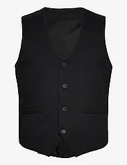 Clean Cut Copenhagen - Milano Jersey Waistcoat - waistcoats - black - 0