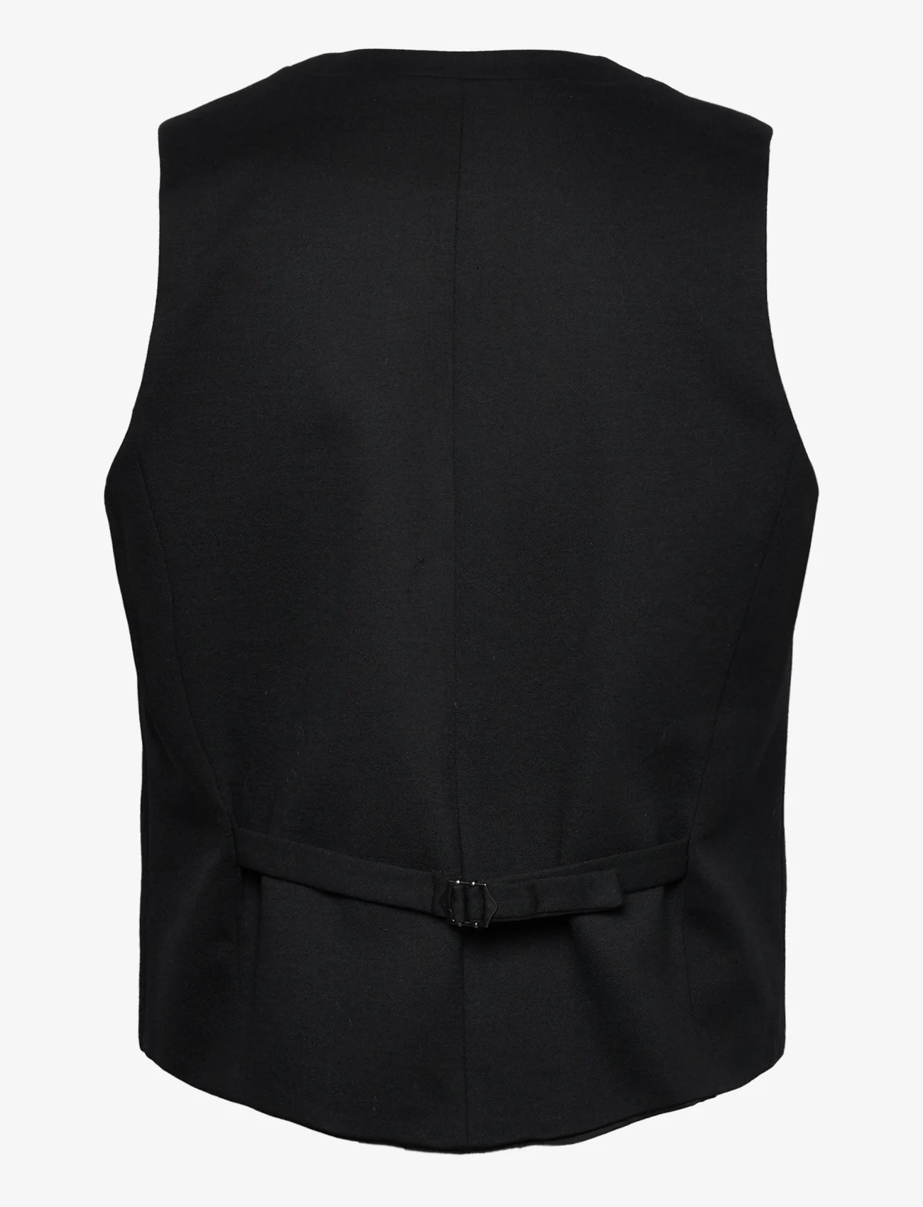Clean Cut Copenhagen - Milano Jersey Waistcoat - waistcoats - black - 1