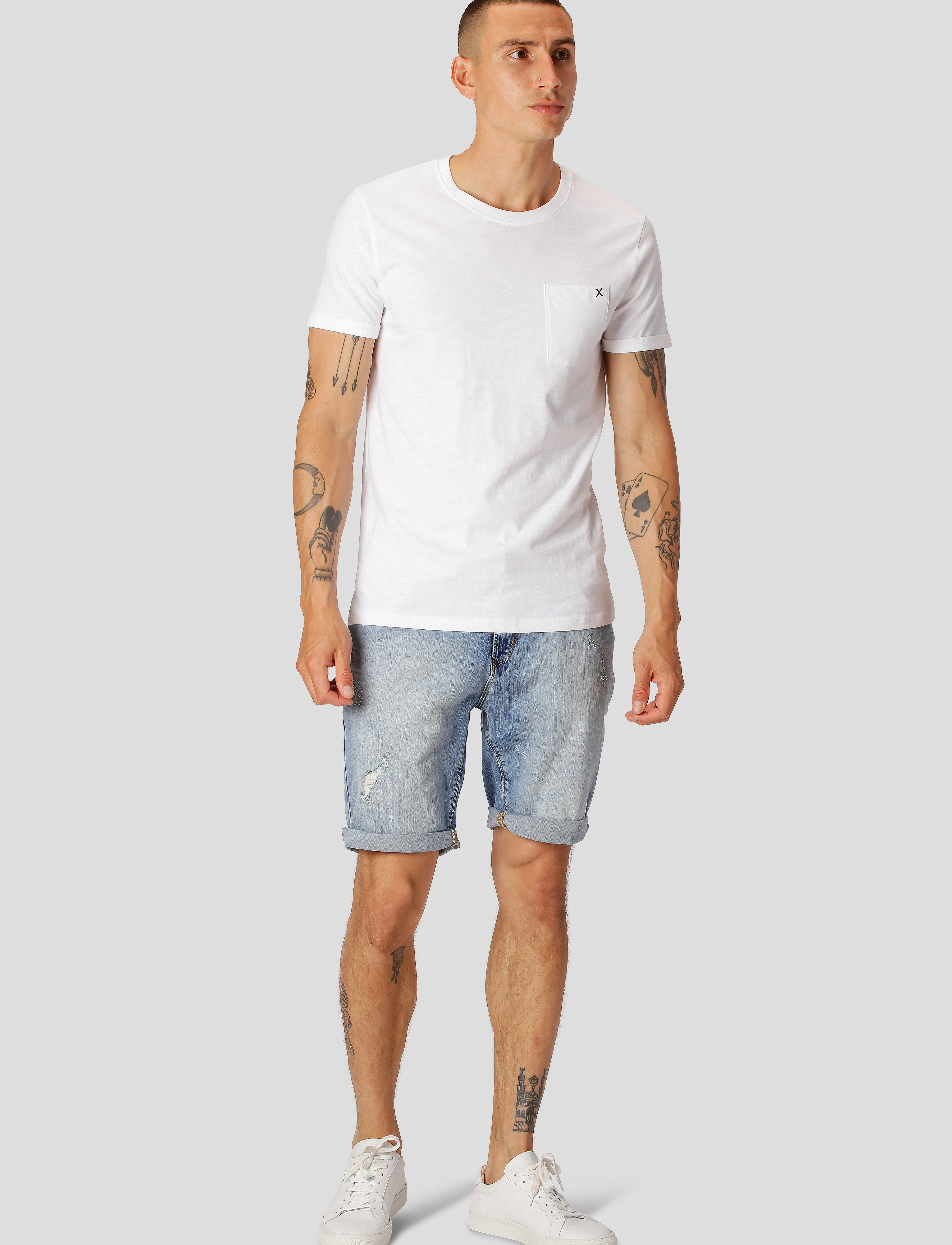 Clean Cut Copenhagen - Chris Stretch Shorts 3002 - light blue denim - 2