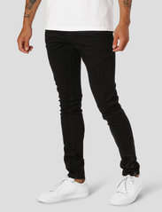 Clean Cut Copenhagen - David Slim Stretch Jeans 1001 - džinsa bikses ar tievām starām - black denim - 2