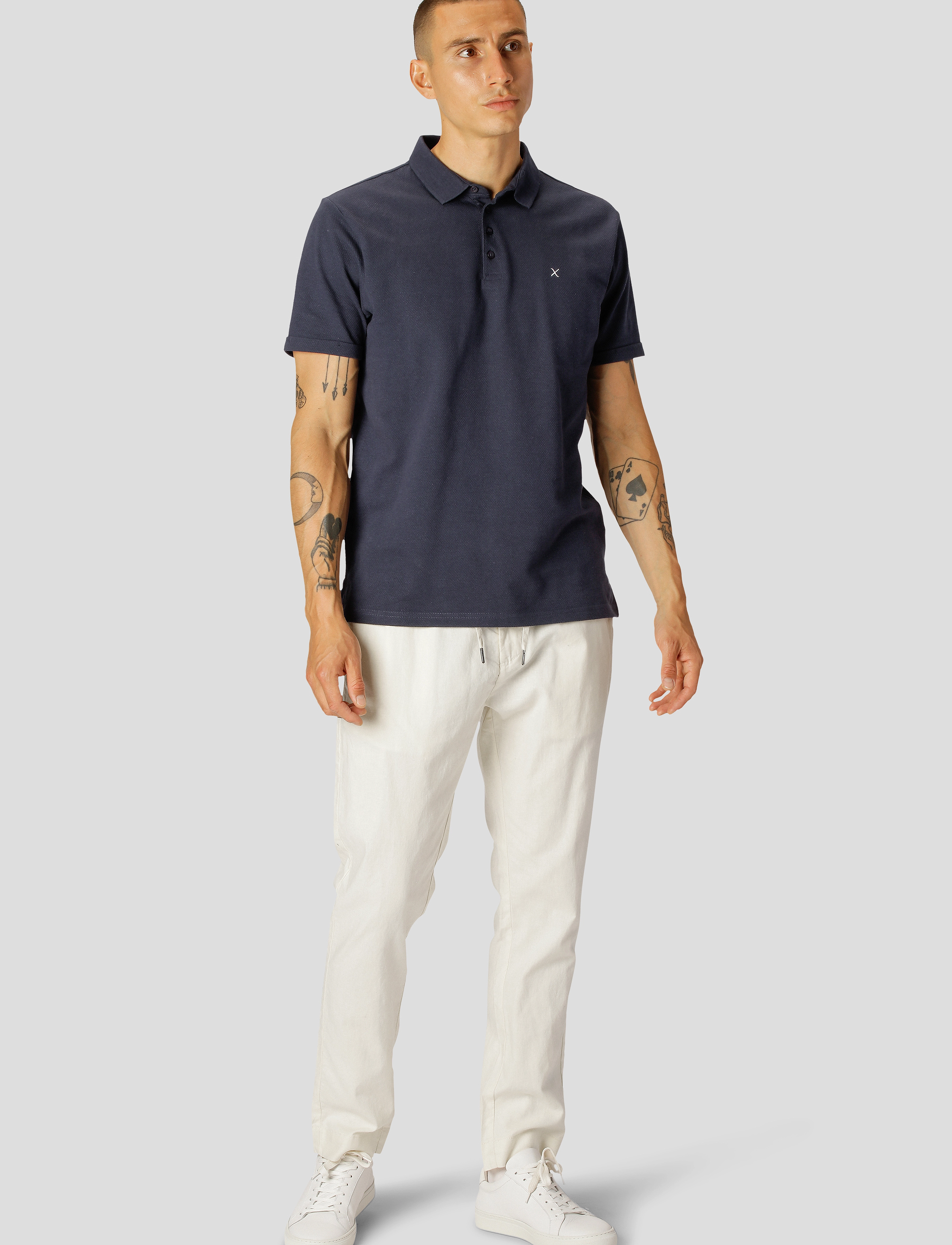 Clean Cut Copenhagen Silkeborg Stretch Polo, M, Blue, Poloer > Kortærmede, Herre
