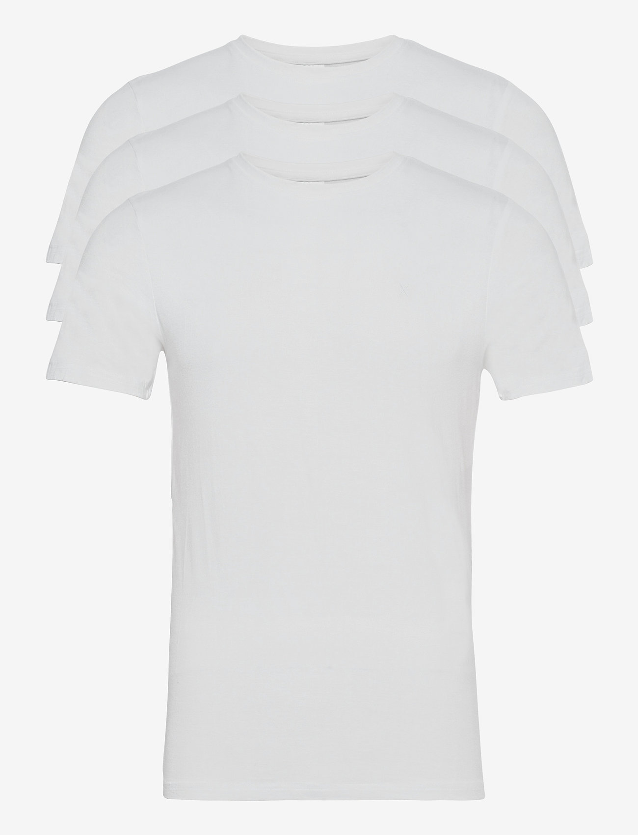 Clean Cut Copenhagen - 3-Pack Tee - Bamboo - laisvalaikio marškinėliai - white - 0