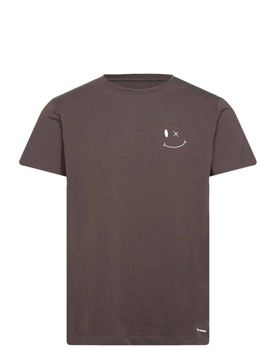 Clean Cut Copenhagen - Patrick Organic Tee - kortærmede t-shirts - dark brown - 1