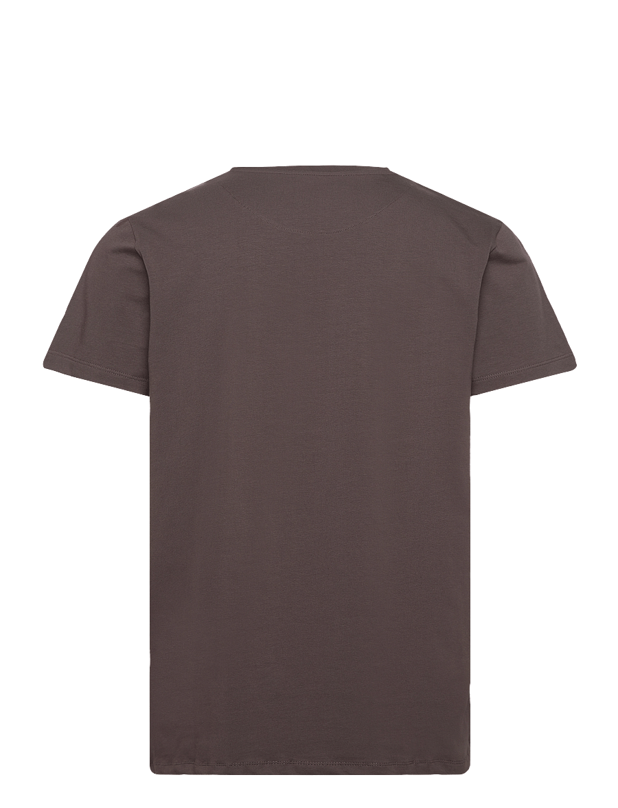 Clean Cut Copenhagen - Patrick Organic Tee - kortærmede t-shirts - dark brown - 2