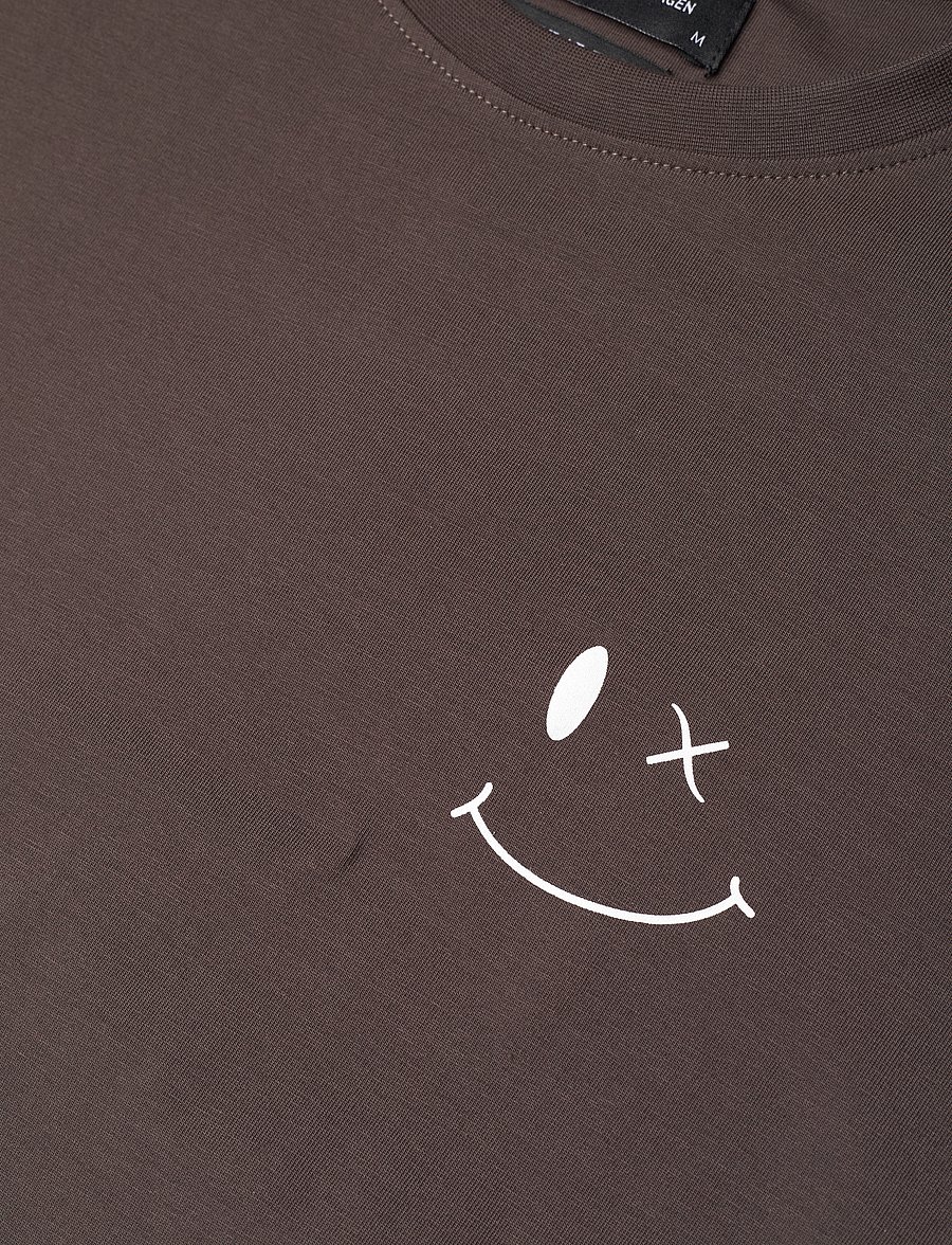 Clean Cut Copenhagen - Patrick Organic Tee - kortærmede t-shirts - dark brown - 3
