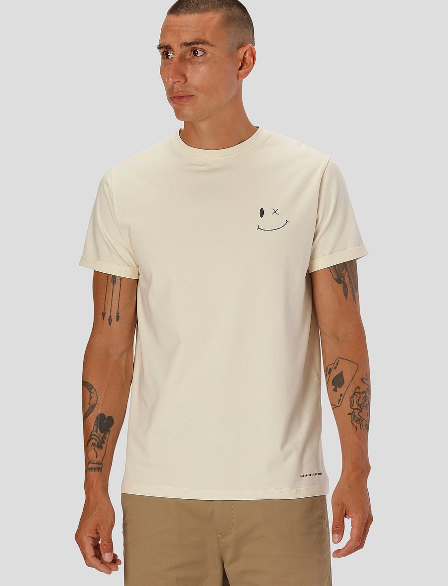 Clean Cut Copenhagen - Patrick Organic Tee - kurzärmelig - ecru - 0