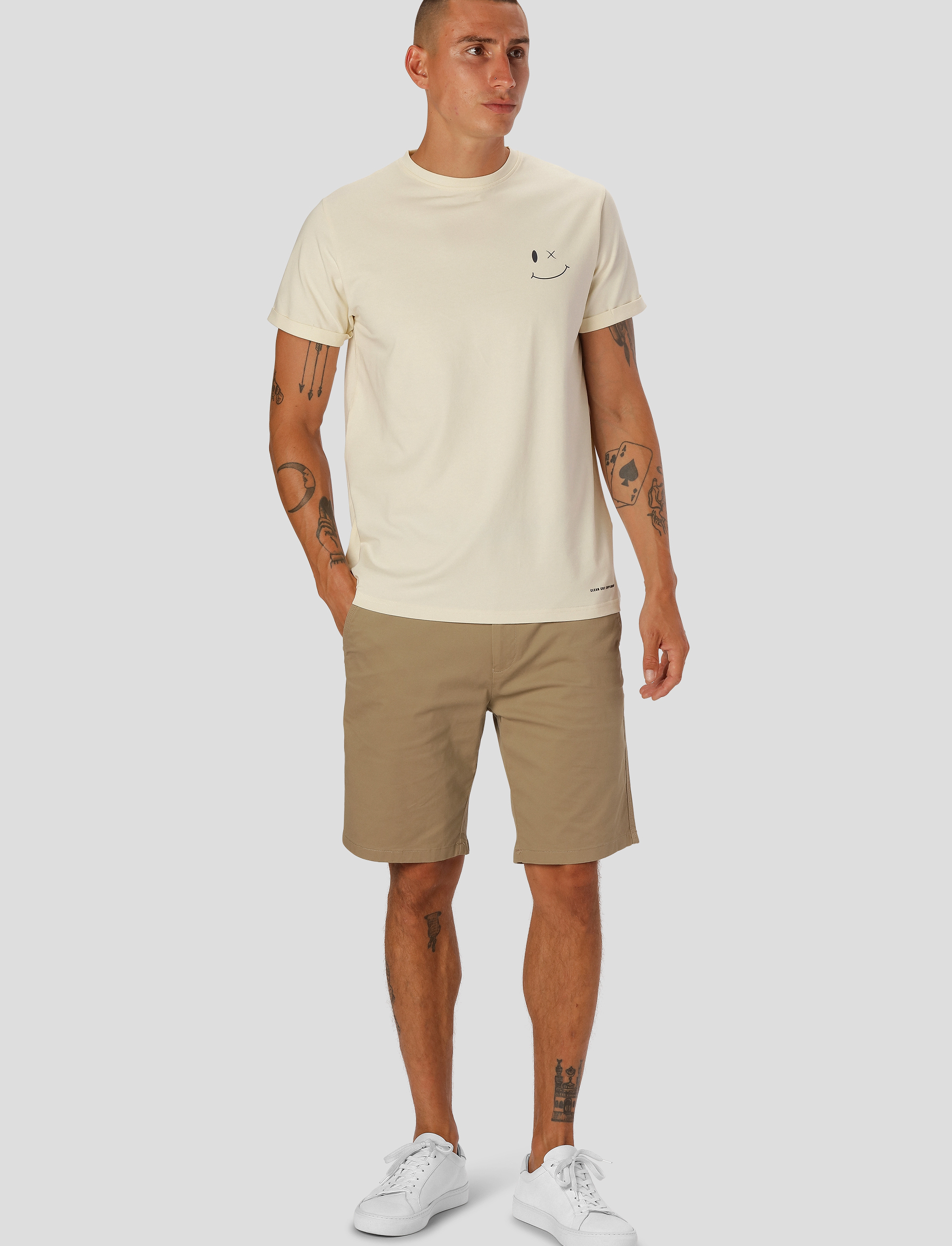 Clean Cut Copenhagen - Patrick Organic Tee - kurzärmelig - ecru - 4