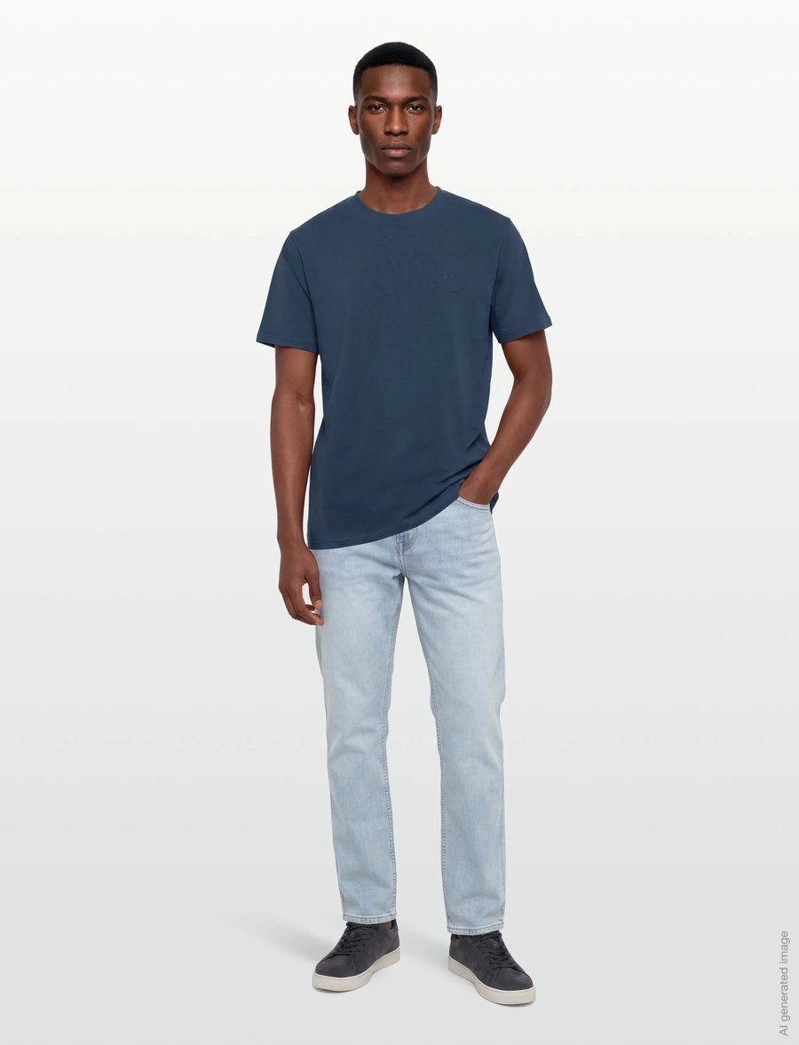 Clean Cut Copenhagen - Patrick Organic Tee - kortærmede t-shirts - key largo blue - 0