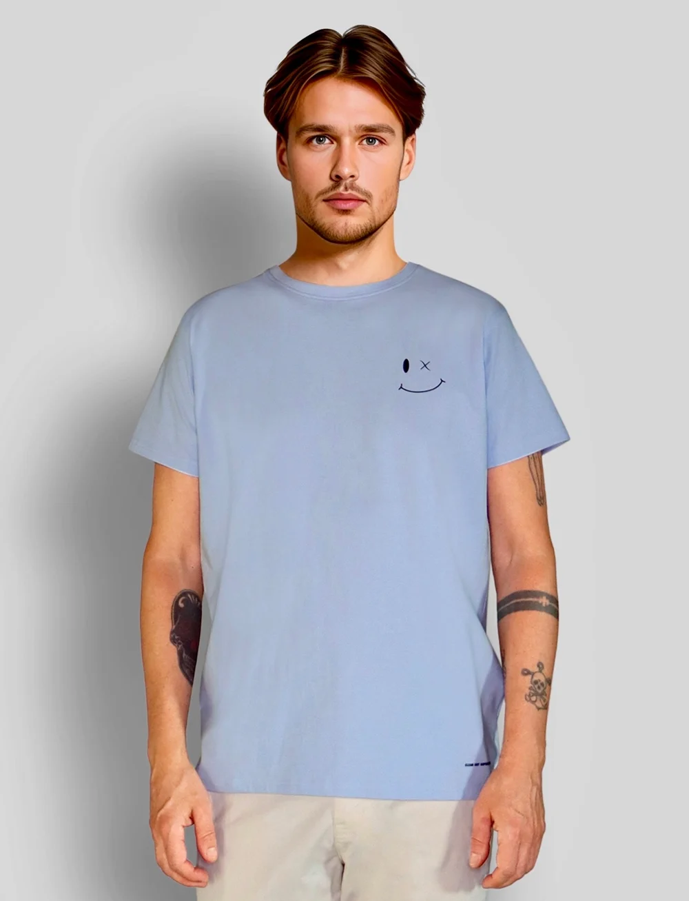 Clean Cut Copenhagen - Patrick Organic Tee - kurzärmelig - light blue - 0