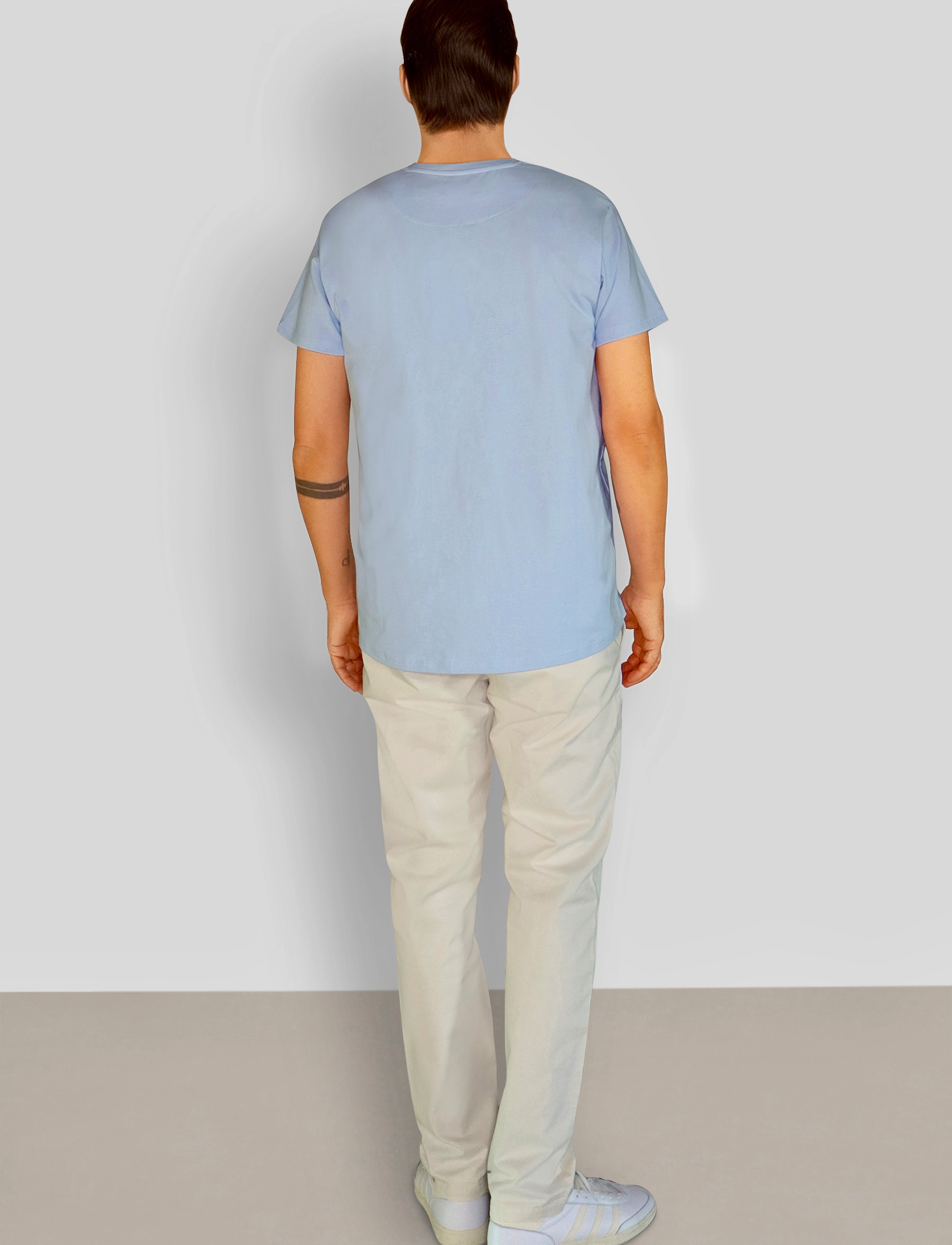 Clean Cut Copenhagen - Patrick Organic Tee - short-sleeved t-shirts - light blue - 5