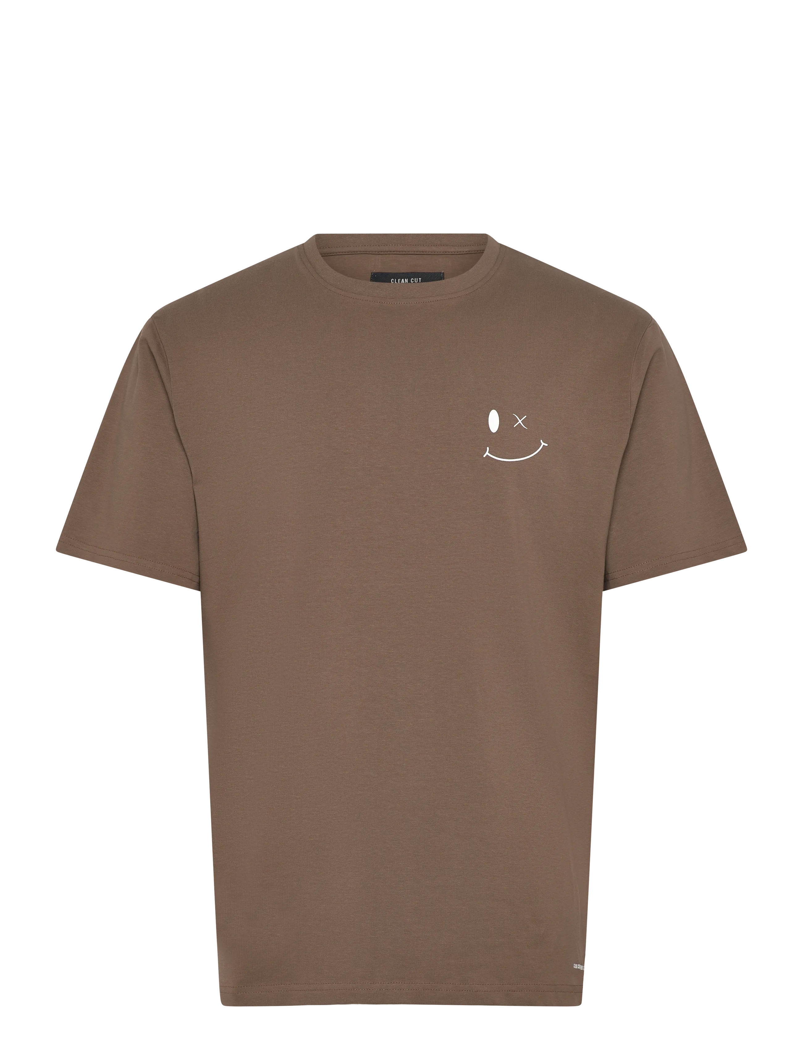 Clean Cut Copenhagen Patrick Organic Tee - T-Shirts - SHITAKE / brown