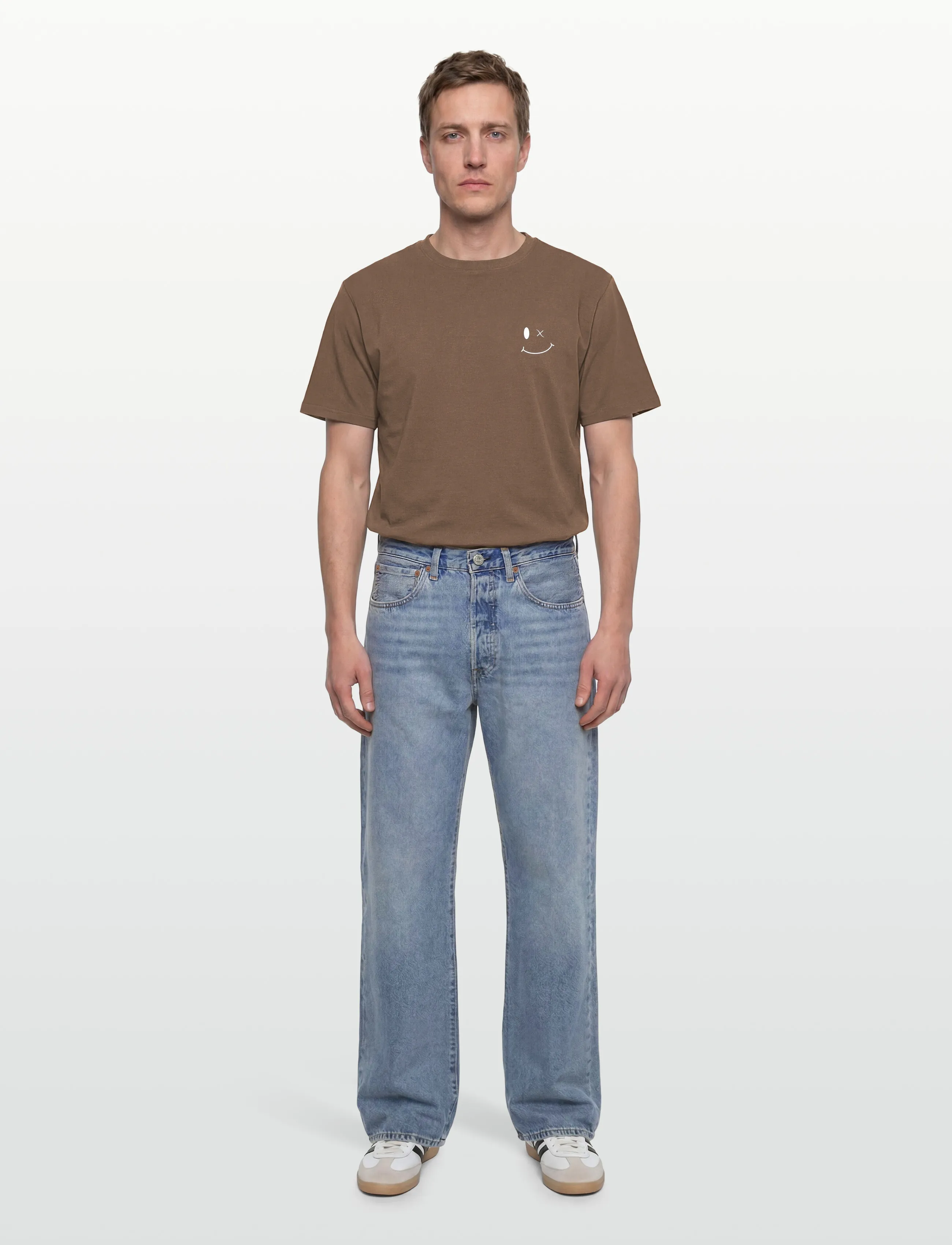 Clean Cut Copenhagen Patrick Organic Tee - Kleidung - SHITAKE / brown