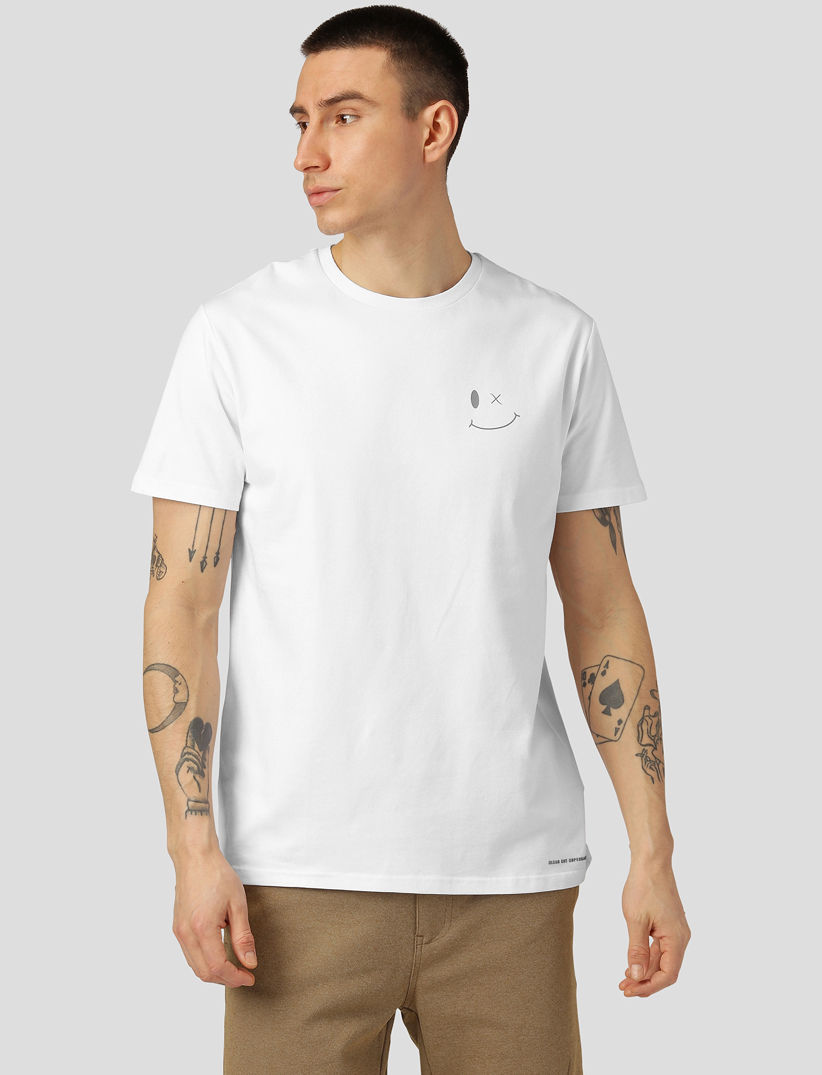 Clean Cut Copenhagen Patrick Organic Tee - Clean Cut Copenhagen - WHITE / white