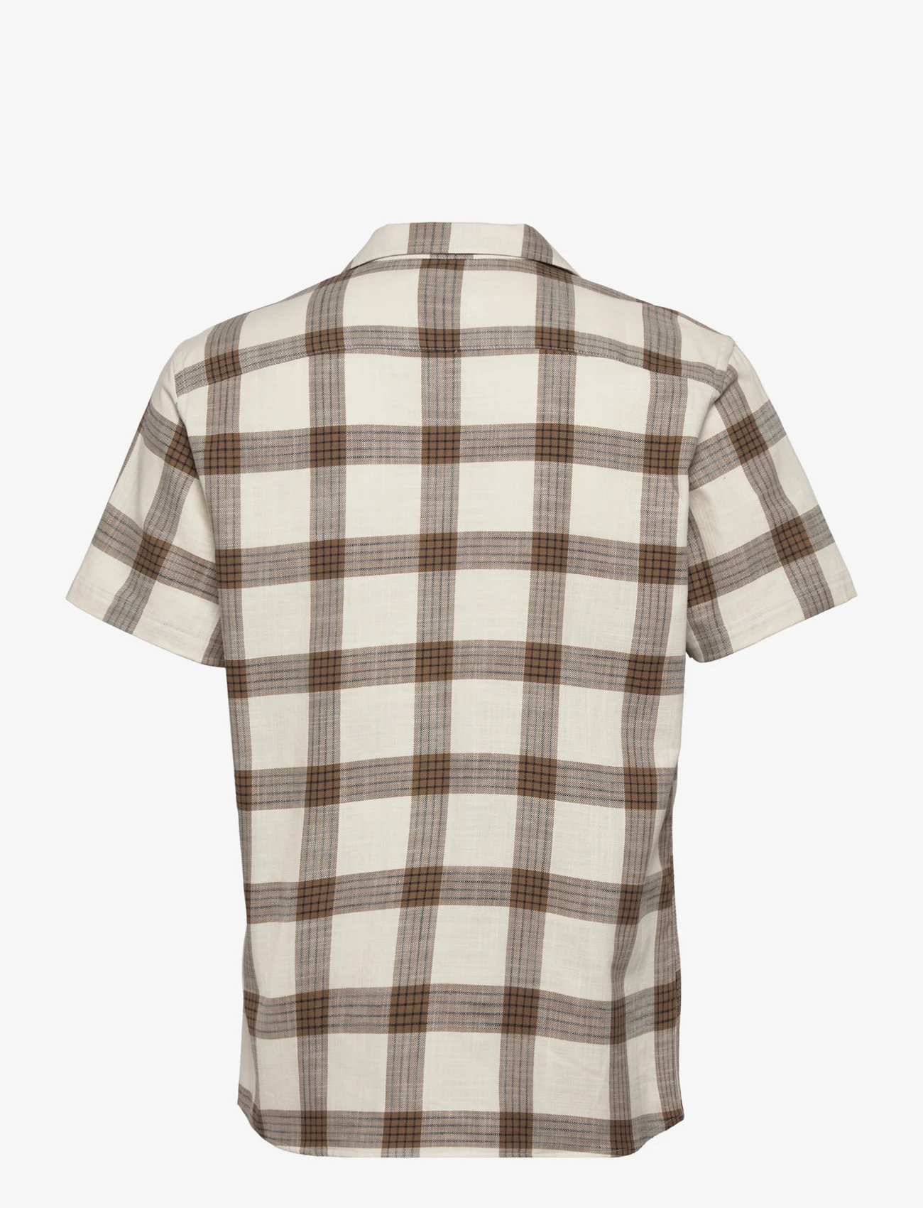 Clean Cut Copenhagen - Bowling Checked S/S - checkered shirts - camel / ecru - 1
