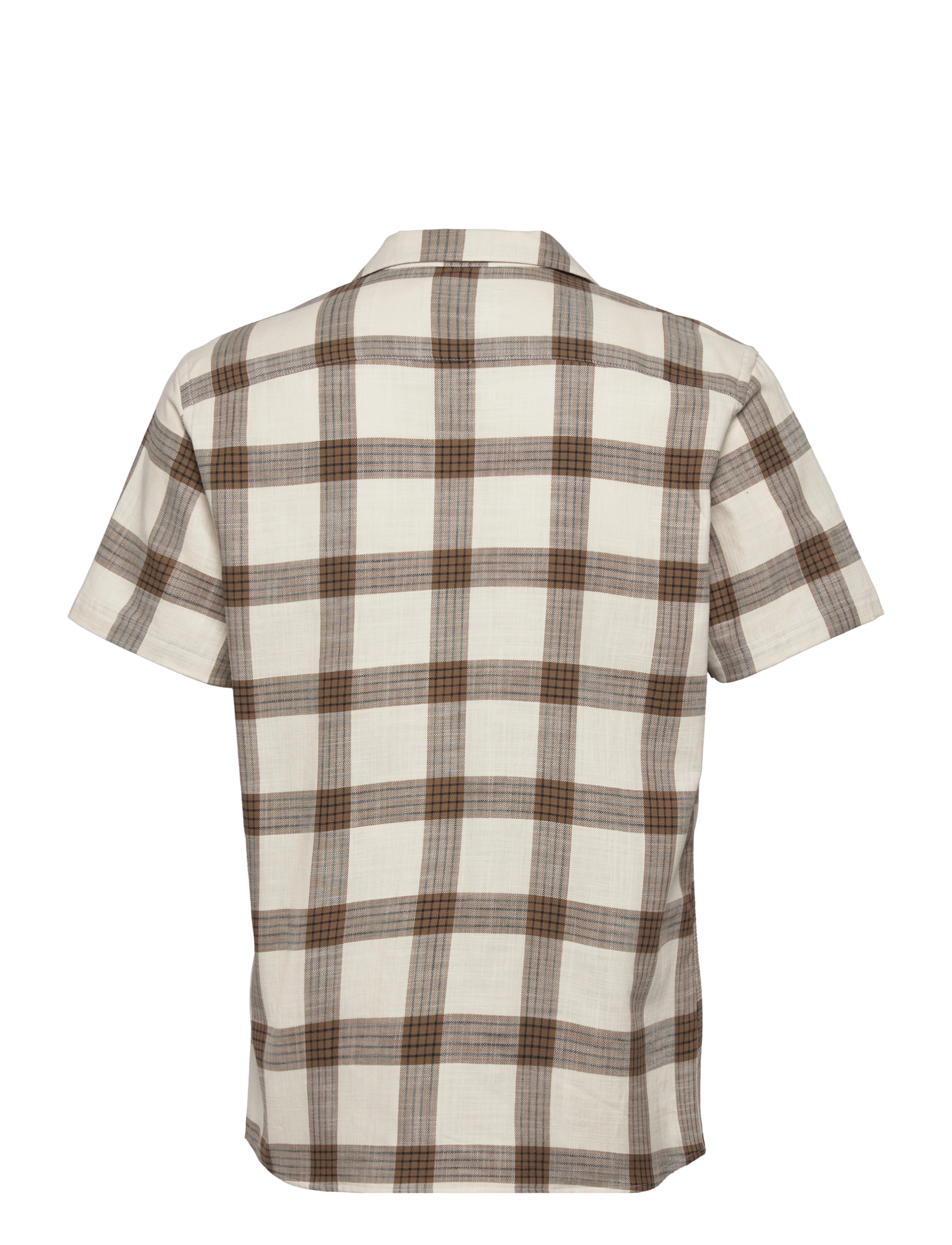 Clean Cut Copenhagen - Bowling Checked S/S - camel / ecru - 1