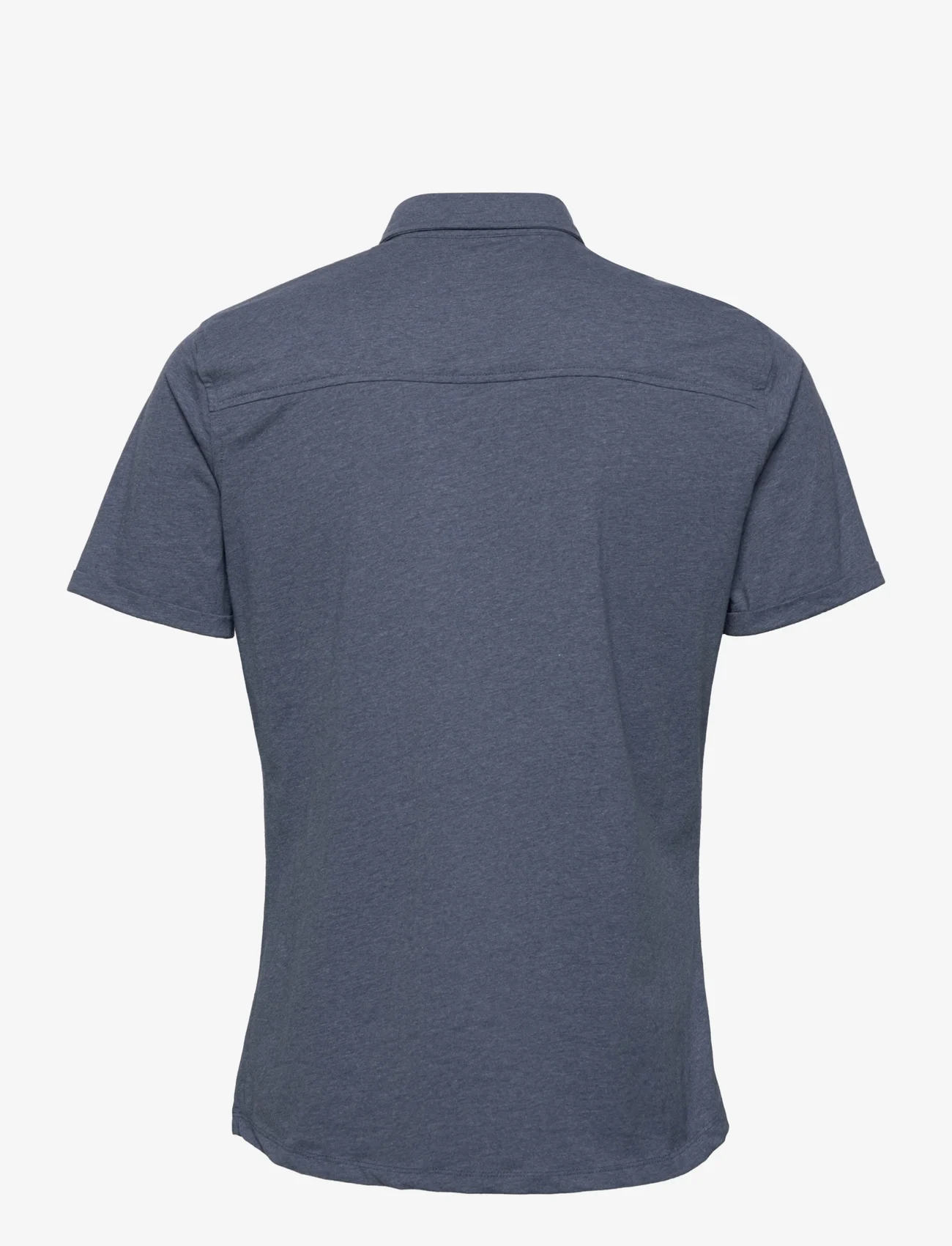 Clean Cut Copenhagen - Hudson Stretch Shirt S/S - denim melange - 1