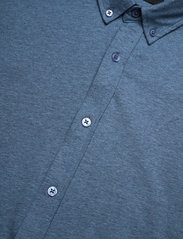 Clean Cut Copenhagen - Hudson Stretch Shirt S/S - stuttermaskyrtur - denim melange - 4
