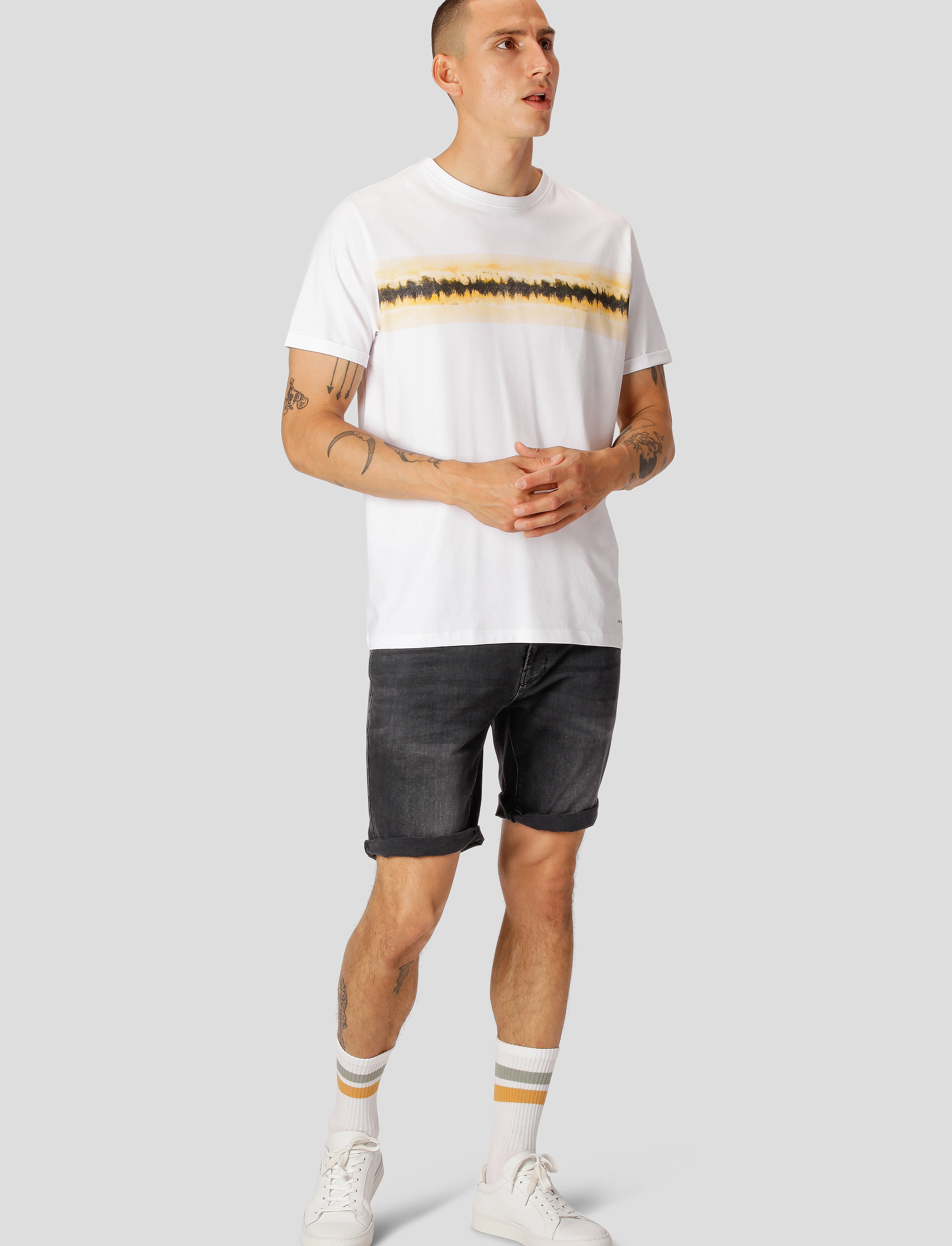 Clean Cut Copenhagen - Chris Stretch Shorts 5002 - dark grey denim - 2