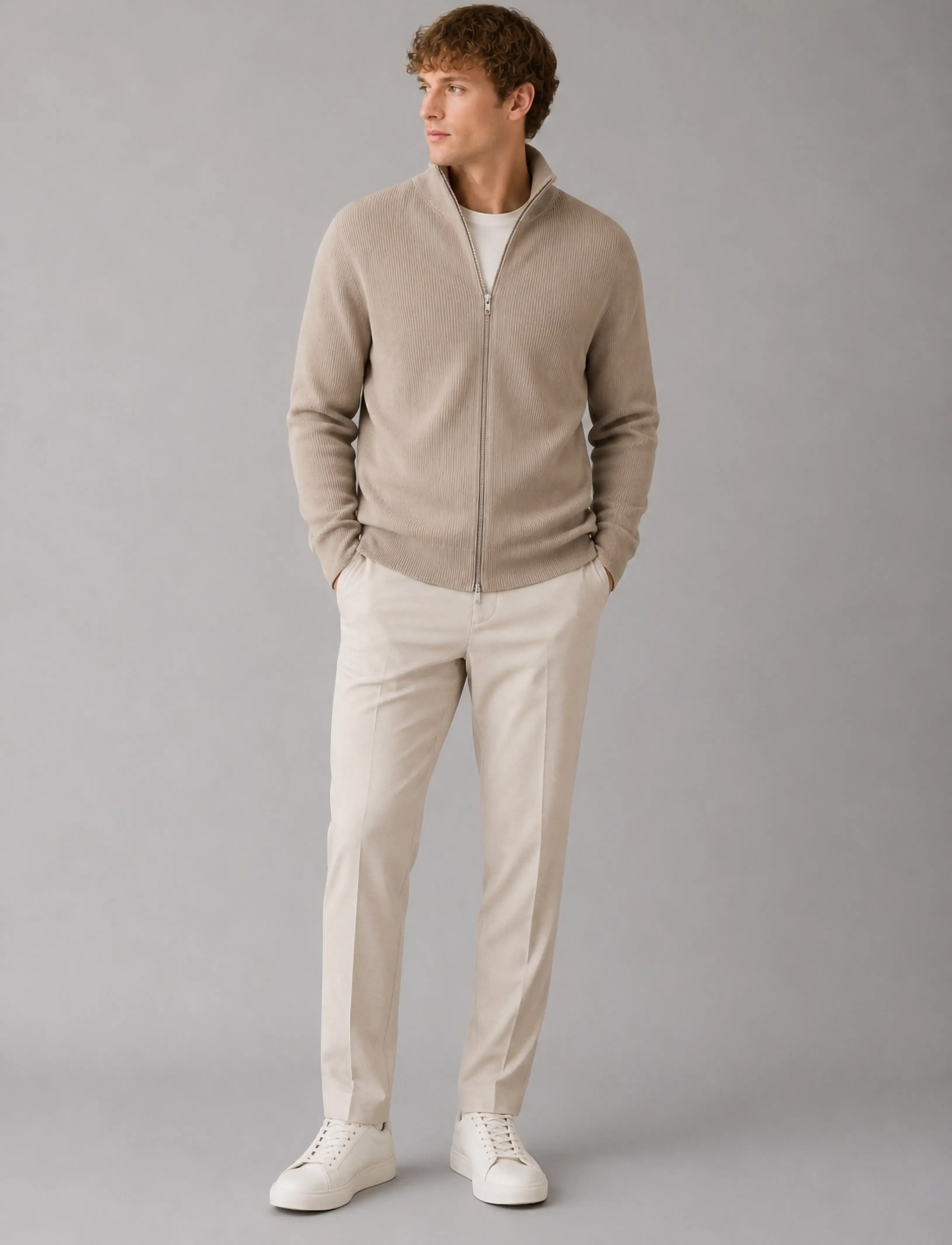 Clean Cut Copenhagen - Mario cardigan - lukuga džemprid - brindle beige - 0