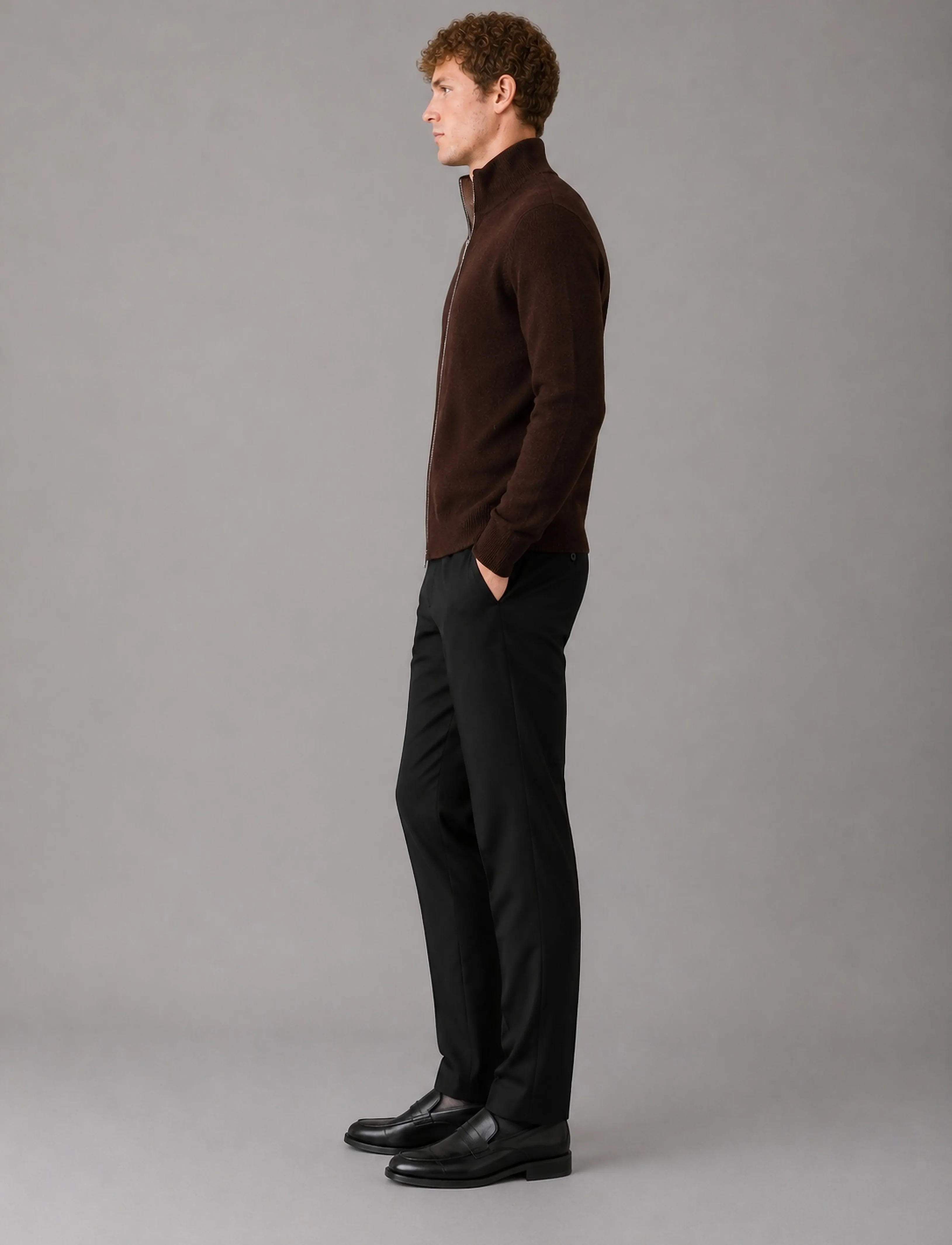 Clean Cut Copenhagen - Mario cardigan - full zip jumpers - dark brown - 4