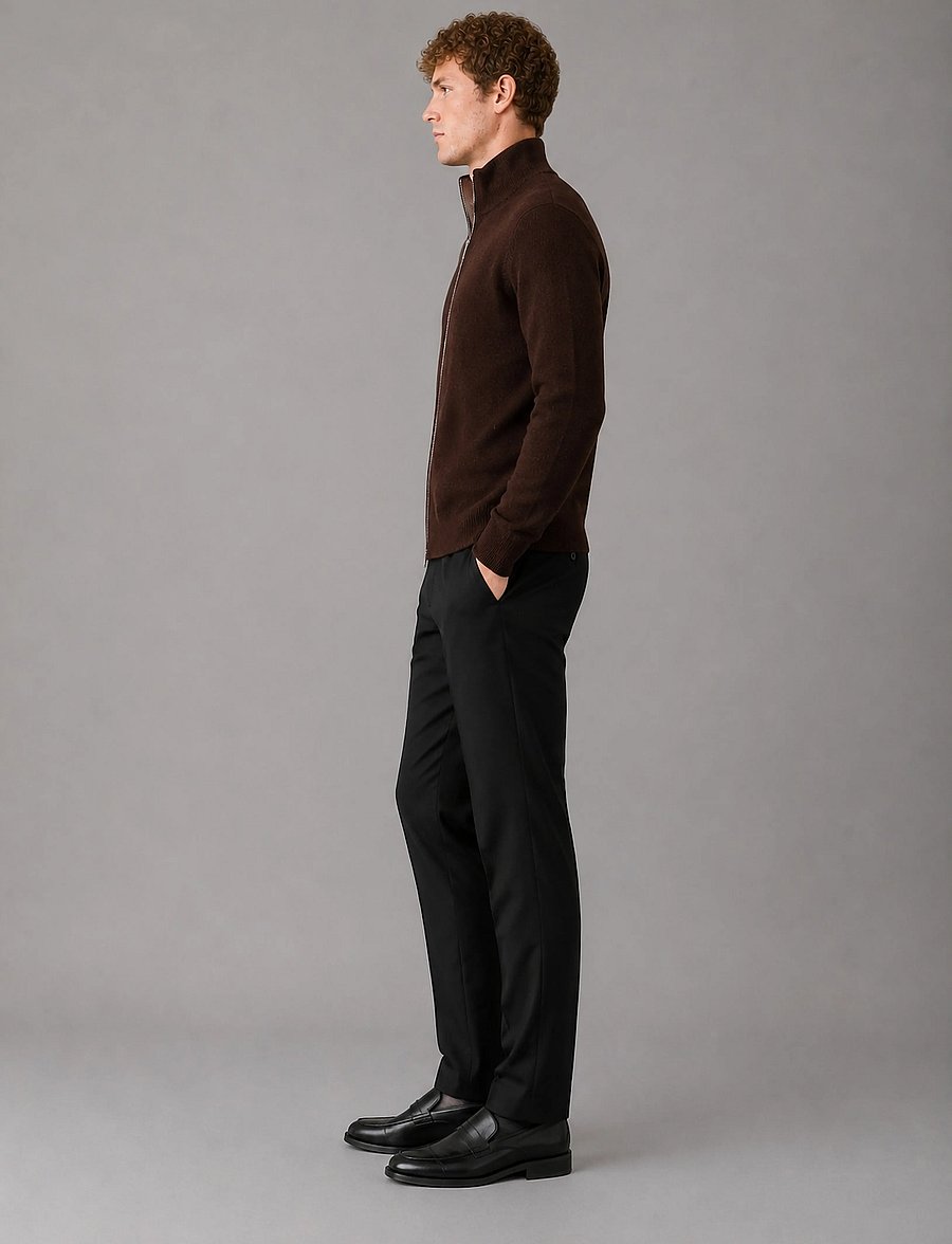 Clean Cut Copenhagen - Mario cardigan - full zip jumpers - dark brown - 4
