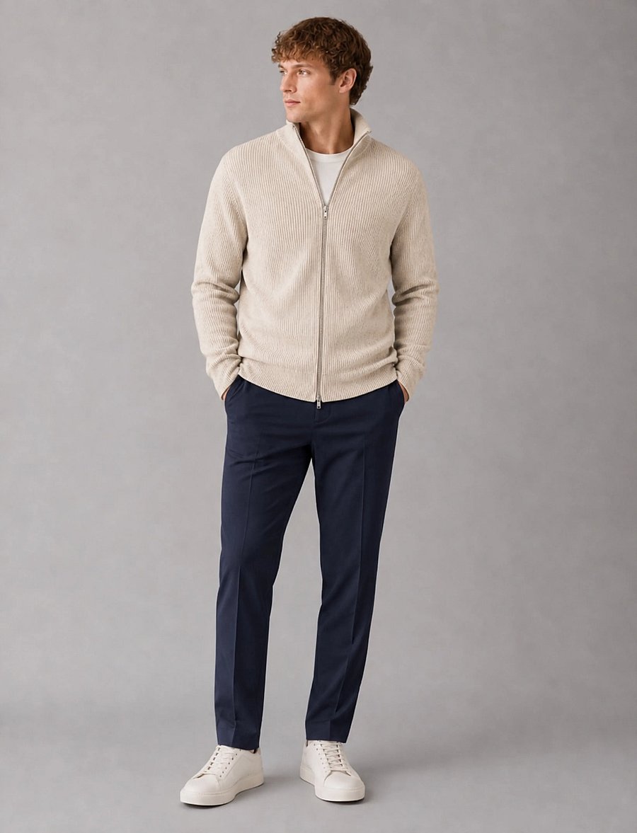 Clean Cut Copenhagen - Mario cardigan - full zip tröjor - ecru melange - 3