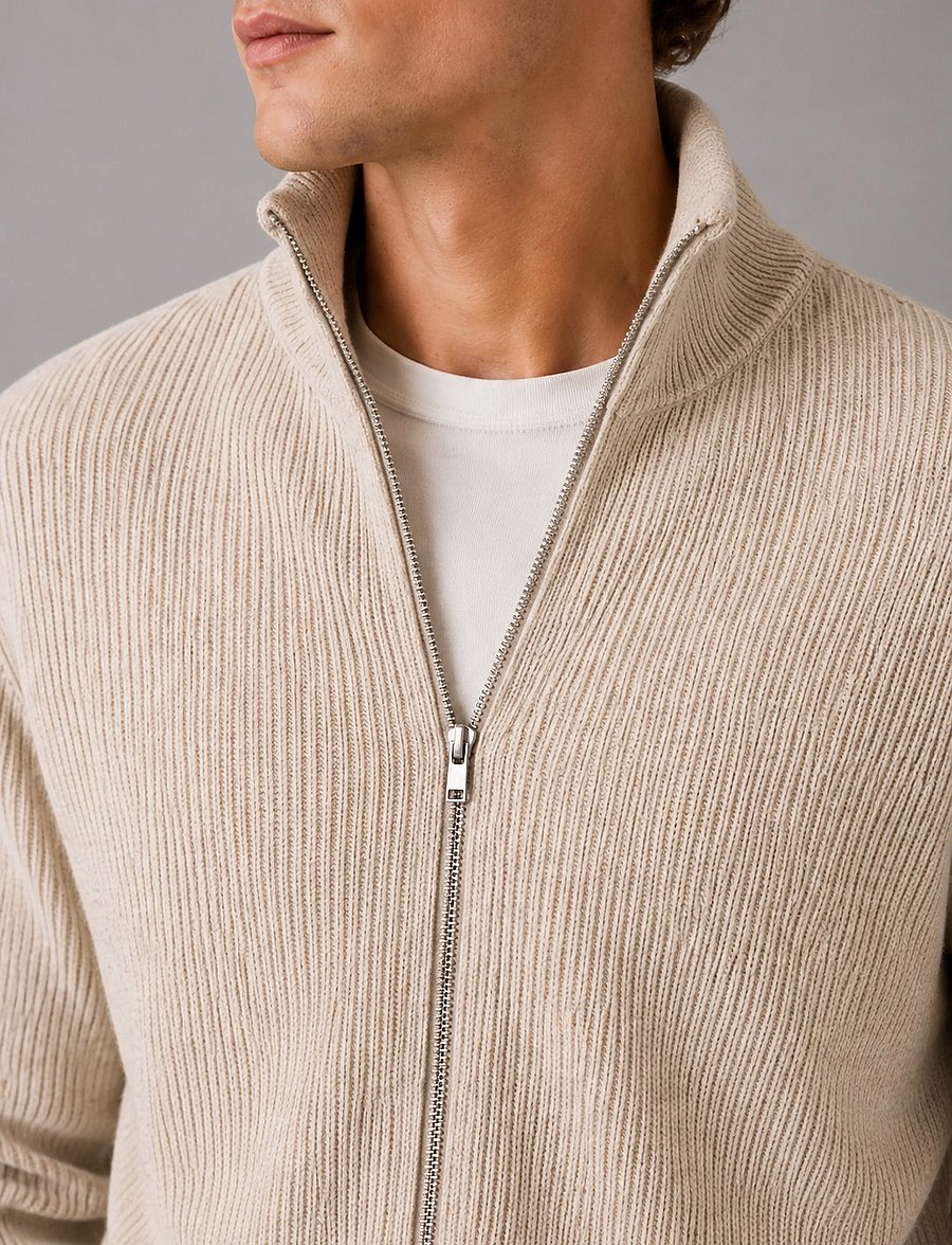 Clean Cut Copenhagen - Mario cardigan - full zip tröjor - ecru melange - 4