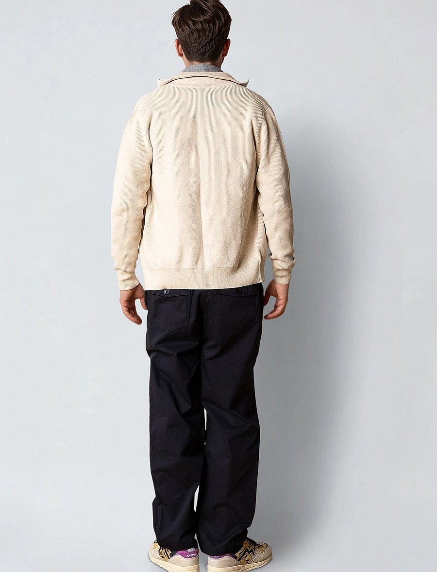 Clean Cut Copenhagen - Mario cardigan - fullzip strik - ecru melange - 5