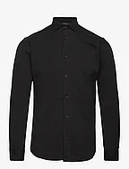 Clean Formal Stretch Shirt LS - BLACK