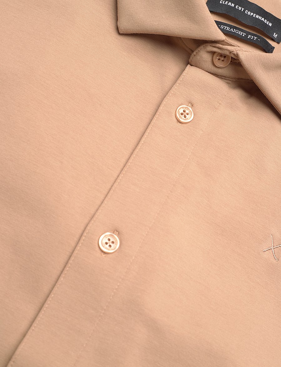 Clean Cut Copenhagen - Clean Formal Stretch Shirt L/S - formelle hemden - warm sand - 4