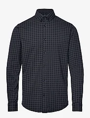 Clean Cut Copenhagen - Hudson AOP Stretch Shirt LS - rutede skjorter - navy big check - 0