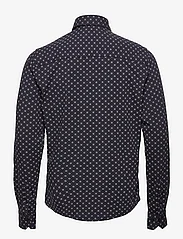 Clean Cut Copenhagen - Hudson AOP Stretch Shirt LS - rutiga skjortor - navy flower - 1