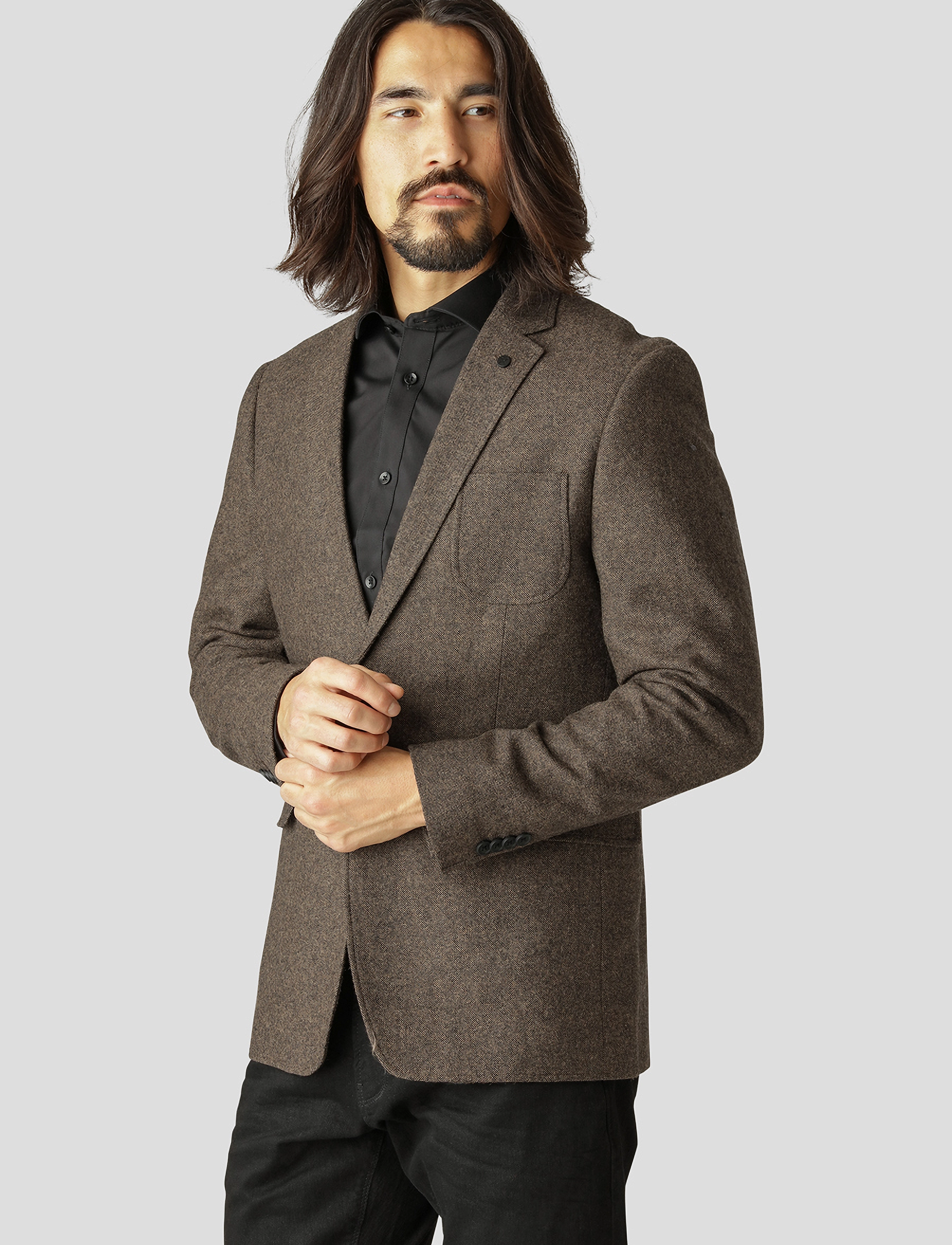 Clean Cut Copenhagen - Santos Wool Blazer - brown mix - 2