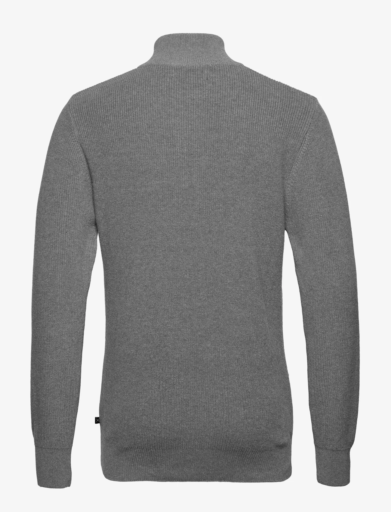 Clean Cut Copenhagen - Mario Half Zip - basic knitwear - light grey mel - 1