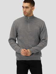 Clean Cut Copenhagen - Mario Half Zip - basic knitwear - light grey mel - 2